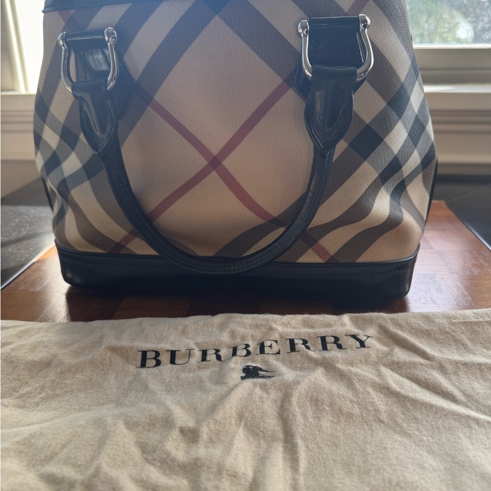 Burberry Tan and Black Handbag